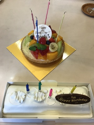 誕生日ケーキ お祝いして貰い幸せ